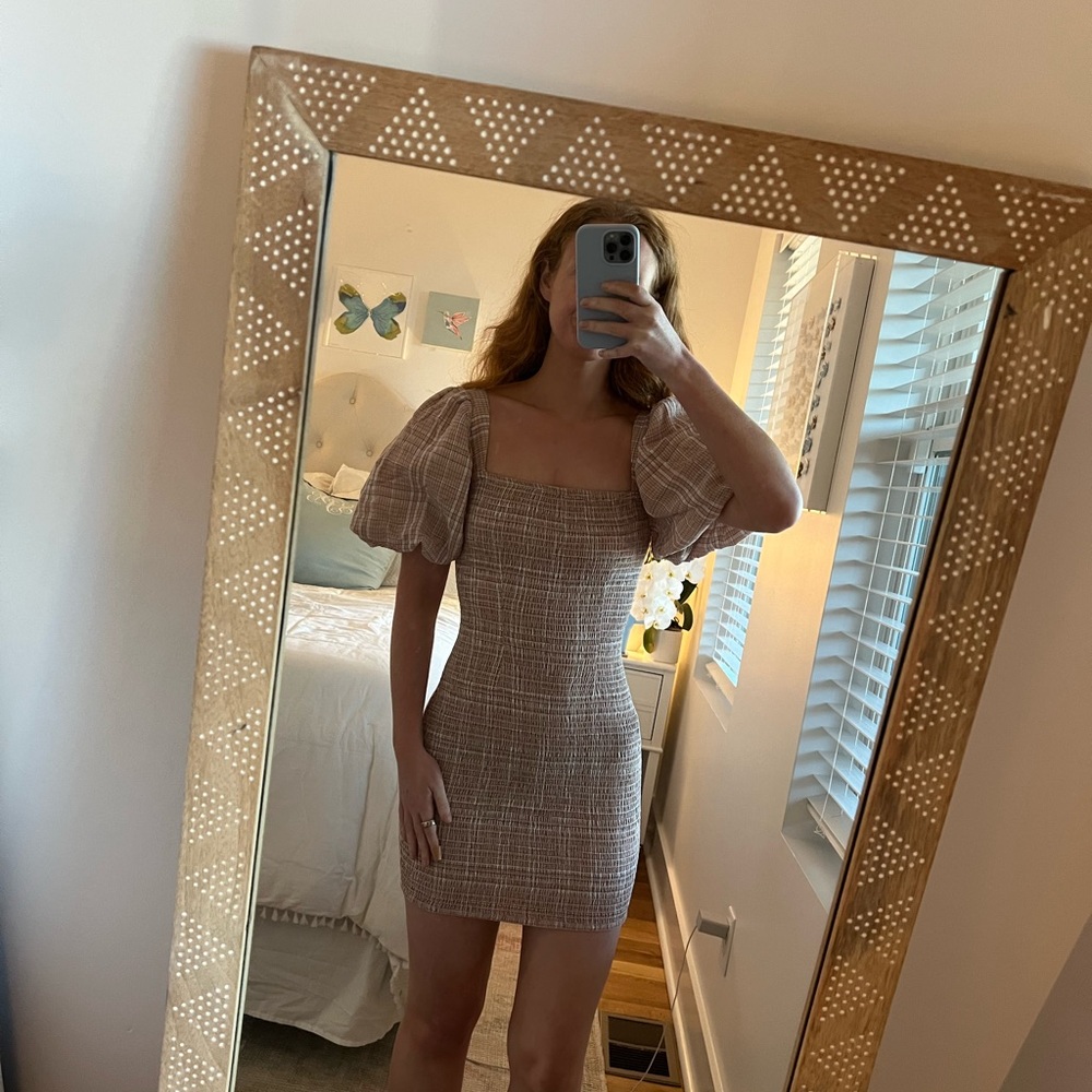 Atoir Blush Checkered Mini Dress - Fool To Love Dress - Picture 5 of 6